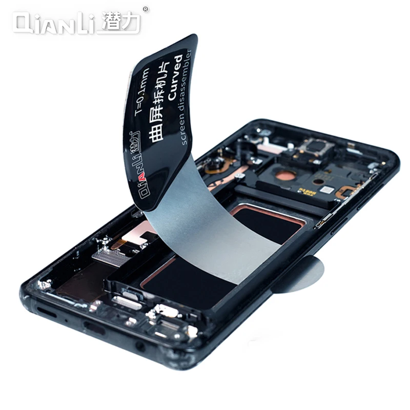 

QianLi T = 0,1 мм, ультратонкий мобильный телефон, изогнутый ЖК-экран, инструменты для ремонта открытия, стальная разборная карта