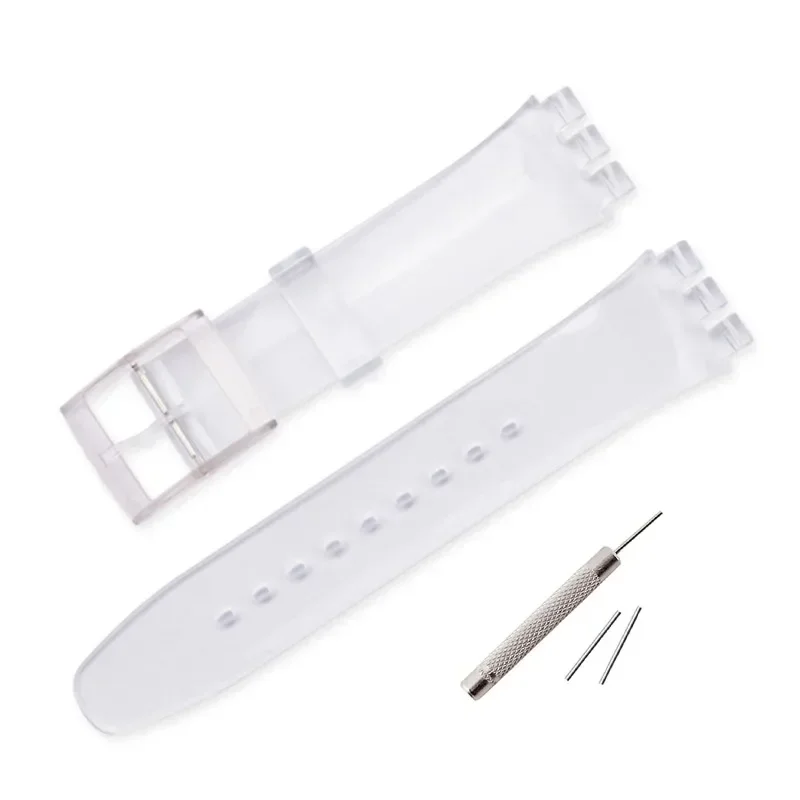 Kautschukarmband für Swatch, buntes Sportarmband, Ersatz-Armband, 16 mm, 17 mm, 19 mm, 20 mm, Silikon-Uhrenzubehör