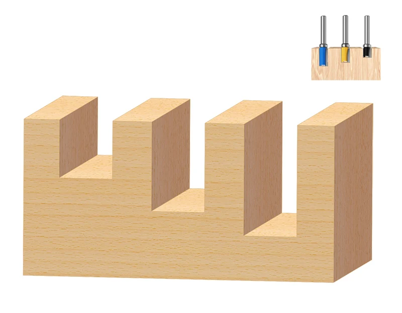 8mm Shank Woodworking Milling Cutter CNC End Mill Machine Grooving Knife With Bearing Trimming Tools Router Bit Carpentry