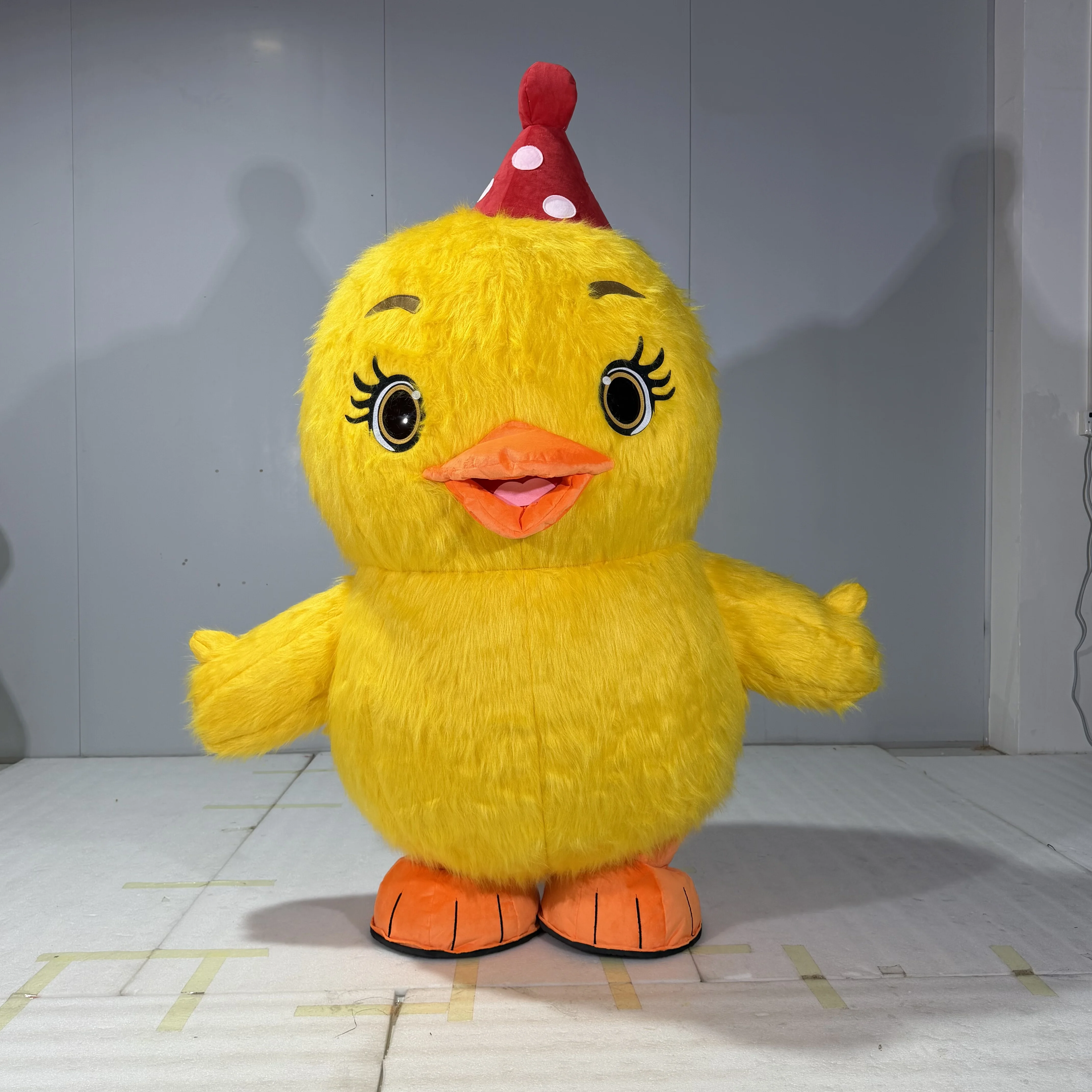 

New Lucky Duck Inflatable Mascot Costume Plush Chicken Inflatable Costume Wearable Performance Suits No Battery