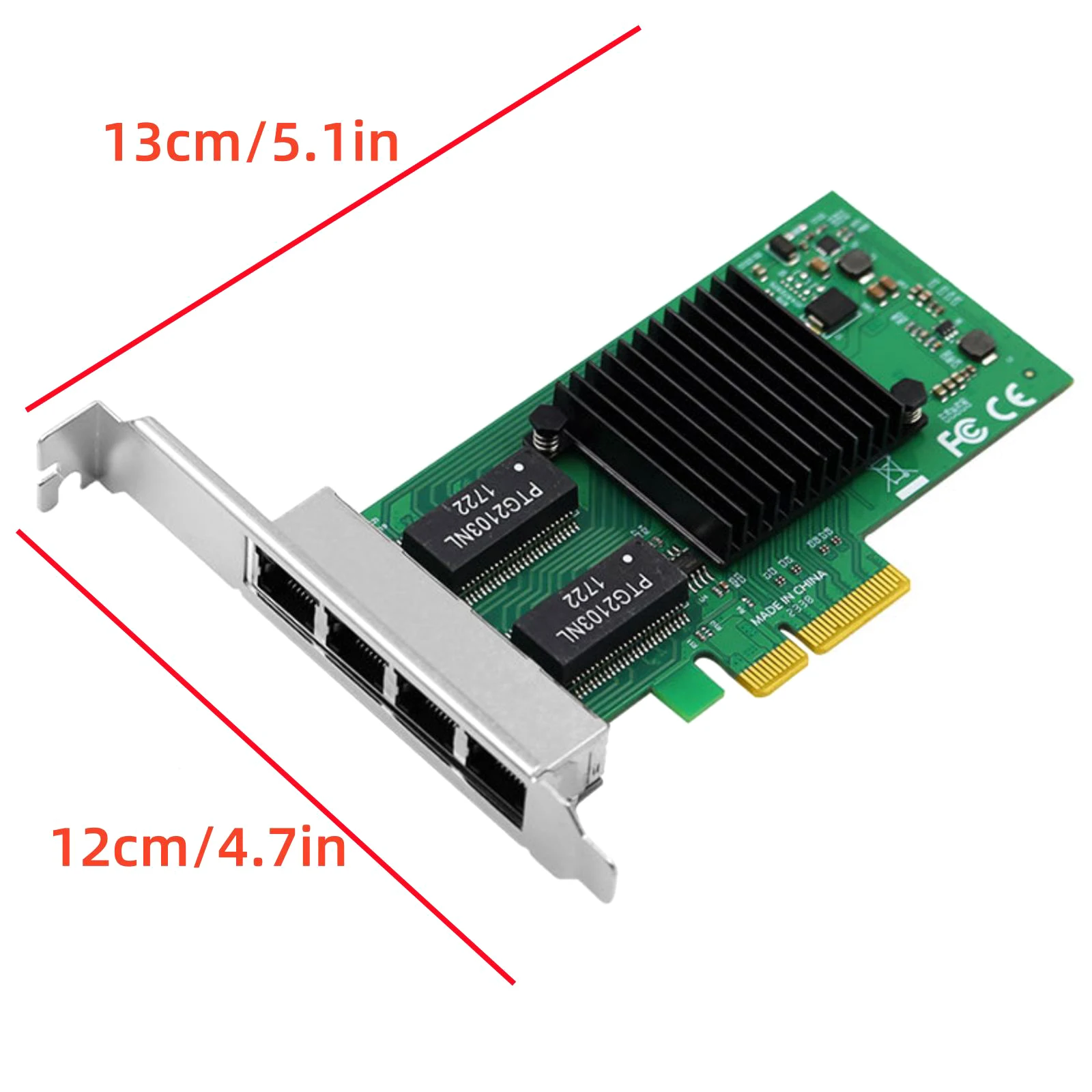 For Intel I350-T4V2 I350-T4 PCI-E Quad Port RJ45 Gigabit Server Adapter