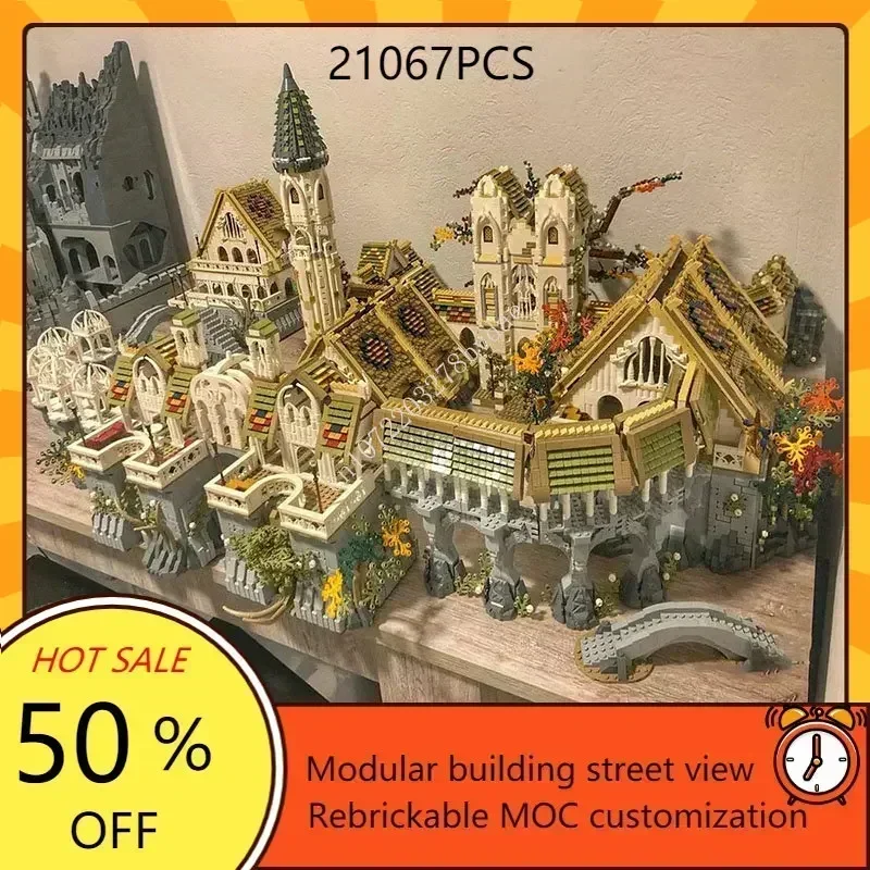 Magic Fairy Town MOC Creative street view  Architecture DIY Education Assembly Puzzle Technology Children birthday Toys Gifts