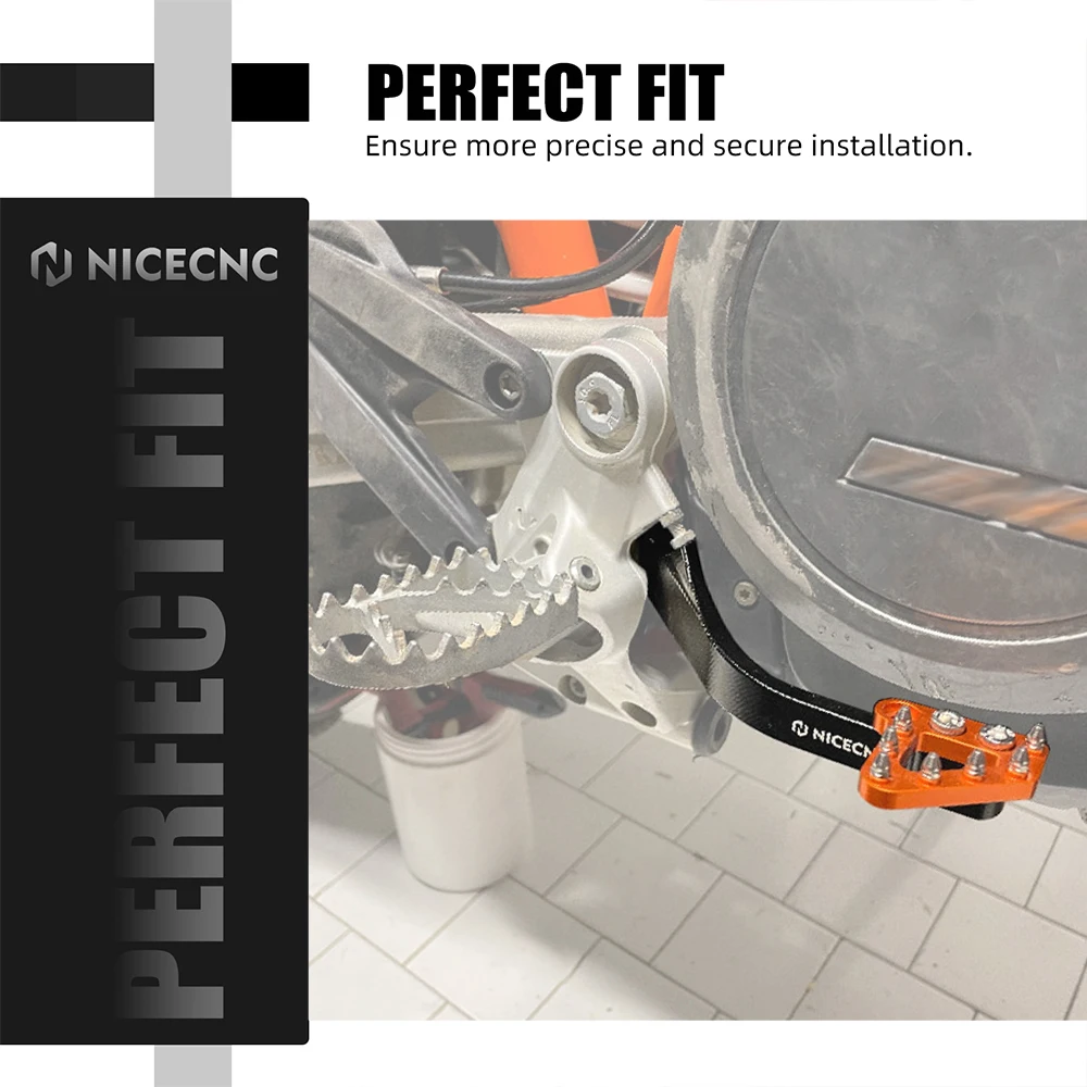 NICECNC Motorcycle Large Footrests Footpeg/Brake Pedal Brake Lever for KTM 690 SMC R 690 Enduro R 690 SMCR 2011-2018 2019-2025