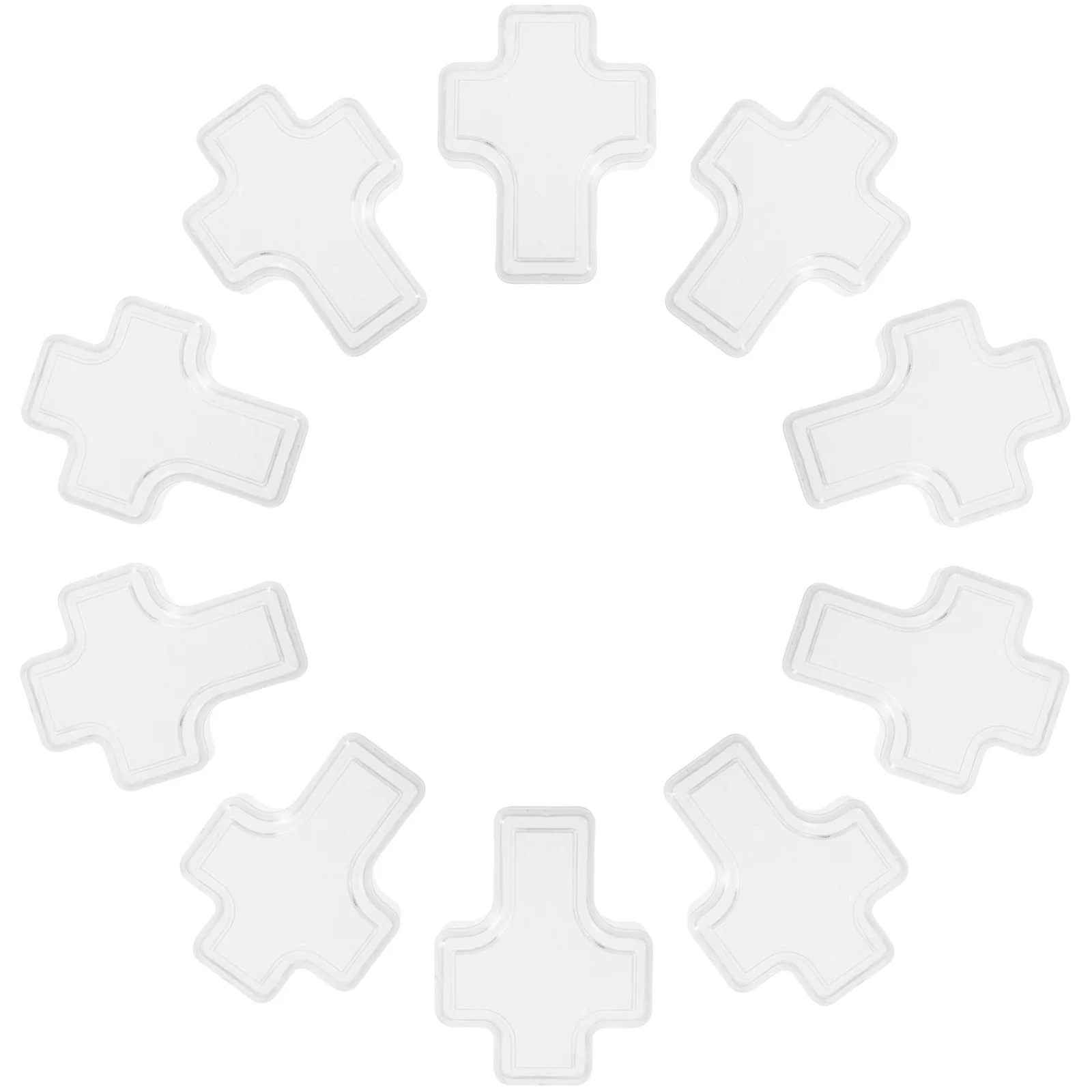 

10Pcs Transparent Plastic Jewelry Organizer Boxes Cross Shaped Candy Trinket Storage Holder Cross Shaped Box Trinket Storage Box