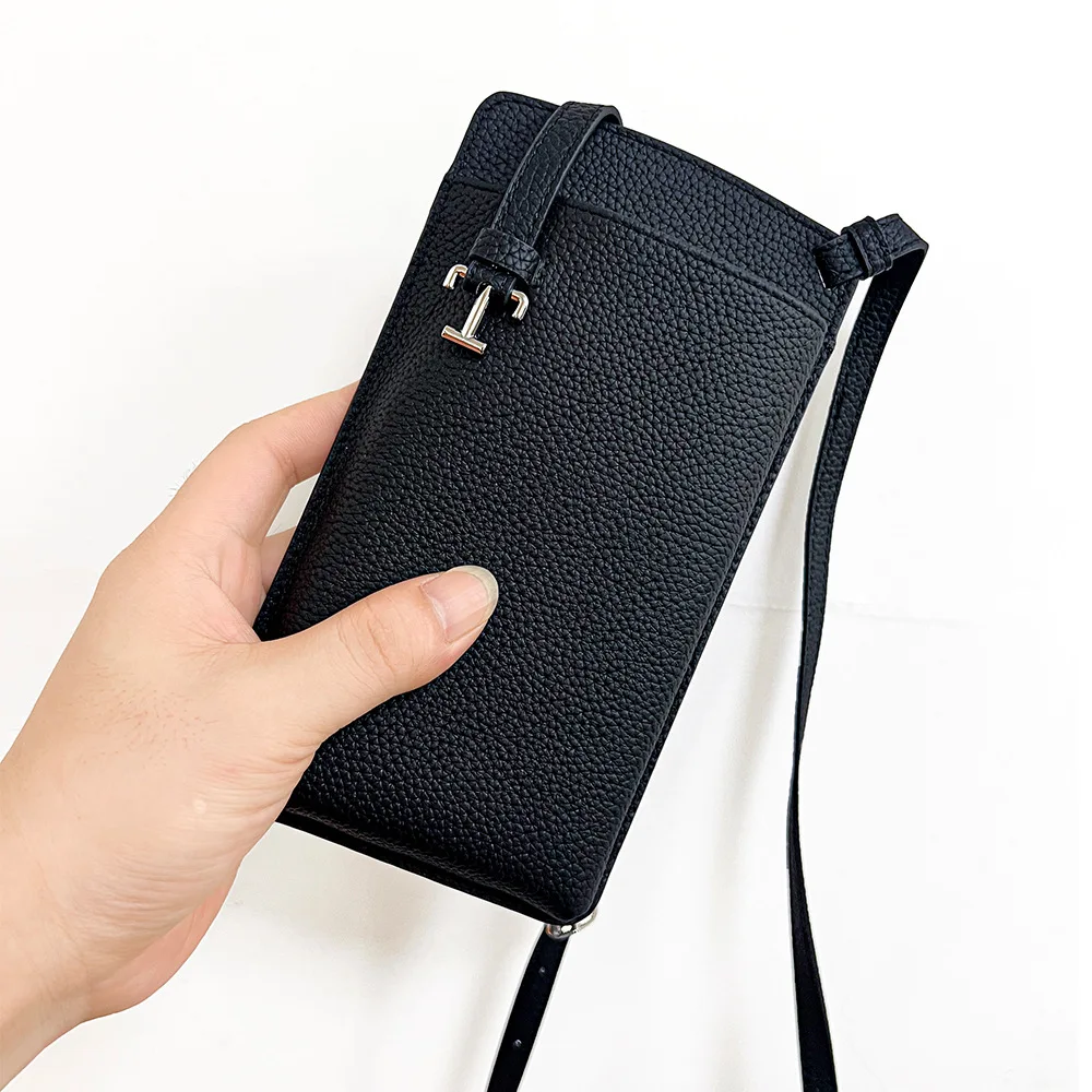 Genuine Leather Mobile Phone Wallets Cases Ladies' Mini Cellphone Pocket 2025 New Cowhide Crossbody Bags with Card Slots image 2