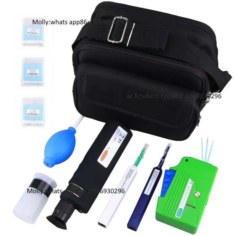 FTTH Fiber Optic Cleaning Kit Fiber Cleaning Cassette FC SC ST LC MU Connectors Microscope 400 Times Fiber Connector