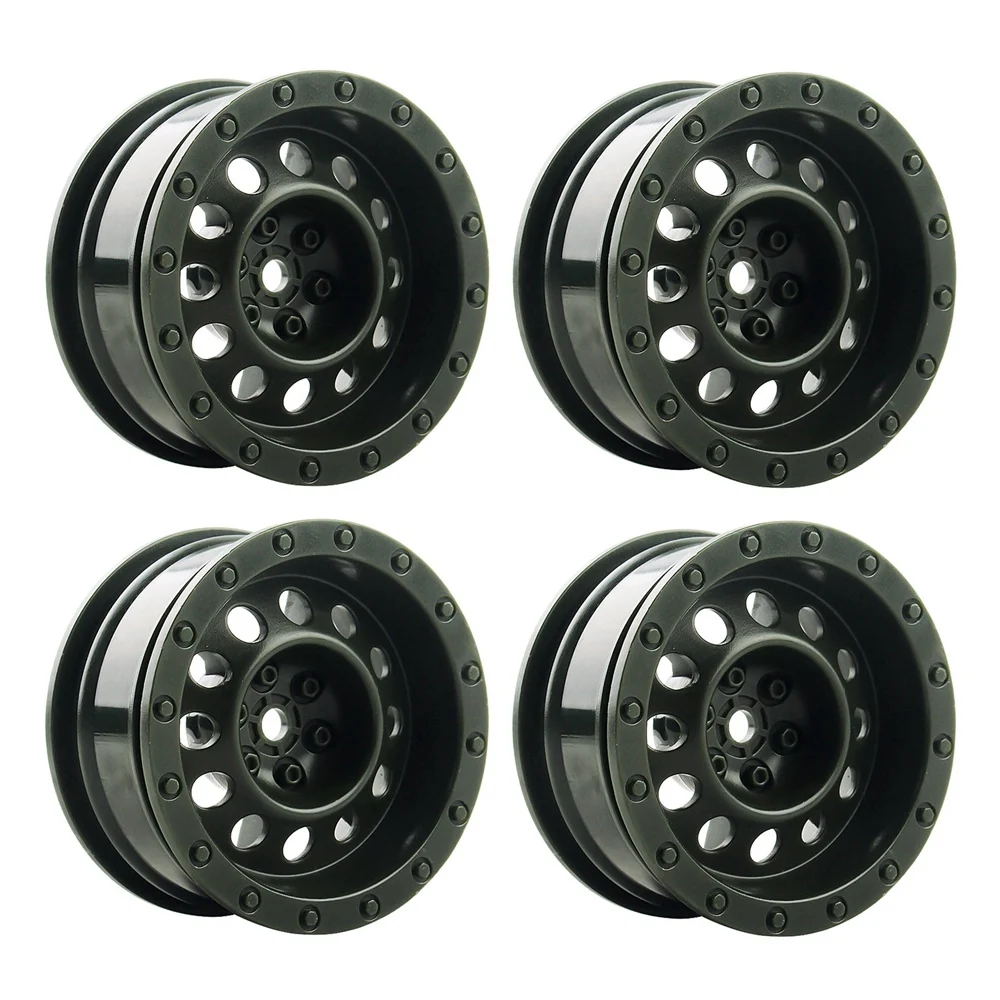 4Pcs Plastic 1.9 Wheel Rim Wheel Hub for HSP HPI Redcat TAMIYA KYOSHO YOKOMO 1/10 RC On-Road Drift Racing Car,Green