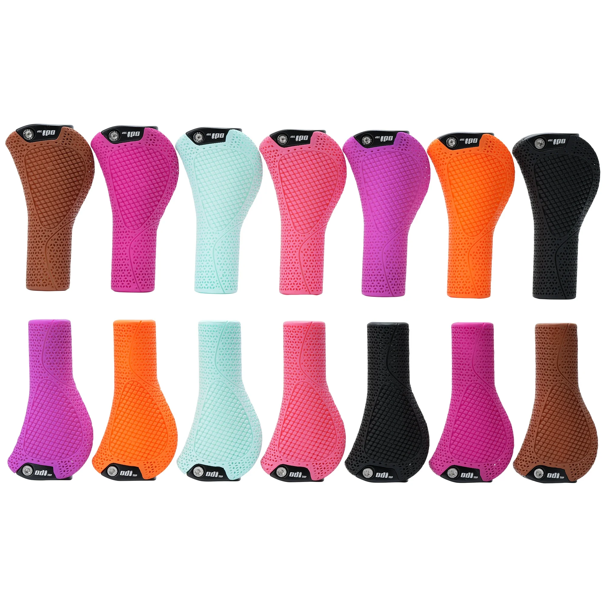 ODI OC2 3D Printed Ebike Handlebar Grips Ergonomic Wide Palm Rest Anti-slip Shock Absorption Hollow Alloy Lock for Road MTB Bike