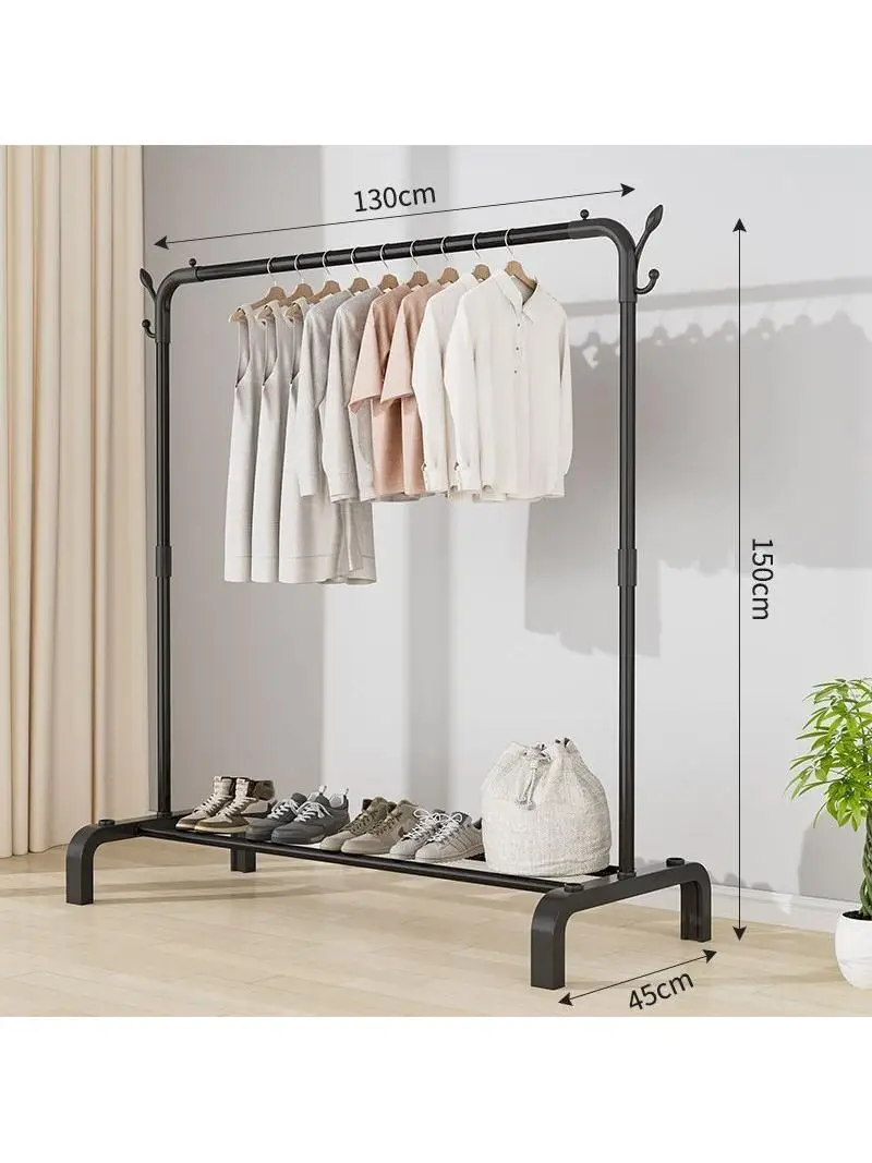 

Simple Floor-Mounted Single-Rod Balcony Clothes Drying Rack Home Bedroom Dormitory Hanging Clothes Rack Easy-To-Use Laundry Aid