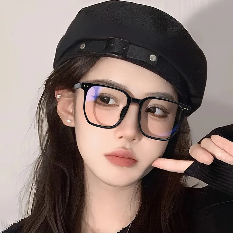 2024 Retro Anti-blue Light Glasses Men Women Fashion Transparent Computer Glasses Frame Retro Myopia Glasses Square Eyeglasses