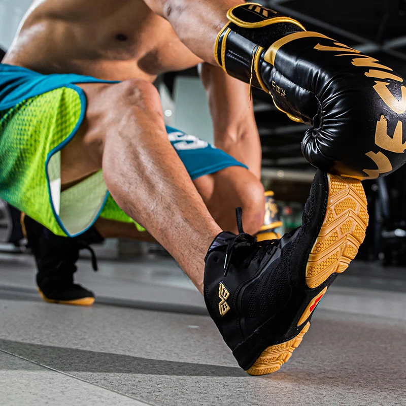 Männer der Profiboxen Wrestling Schuhe männer Schwarz Komfort Ausbildung Boxing Wrestling Kampf Gewichtheben Schuhe Größe 39-46