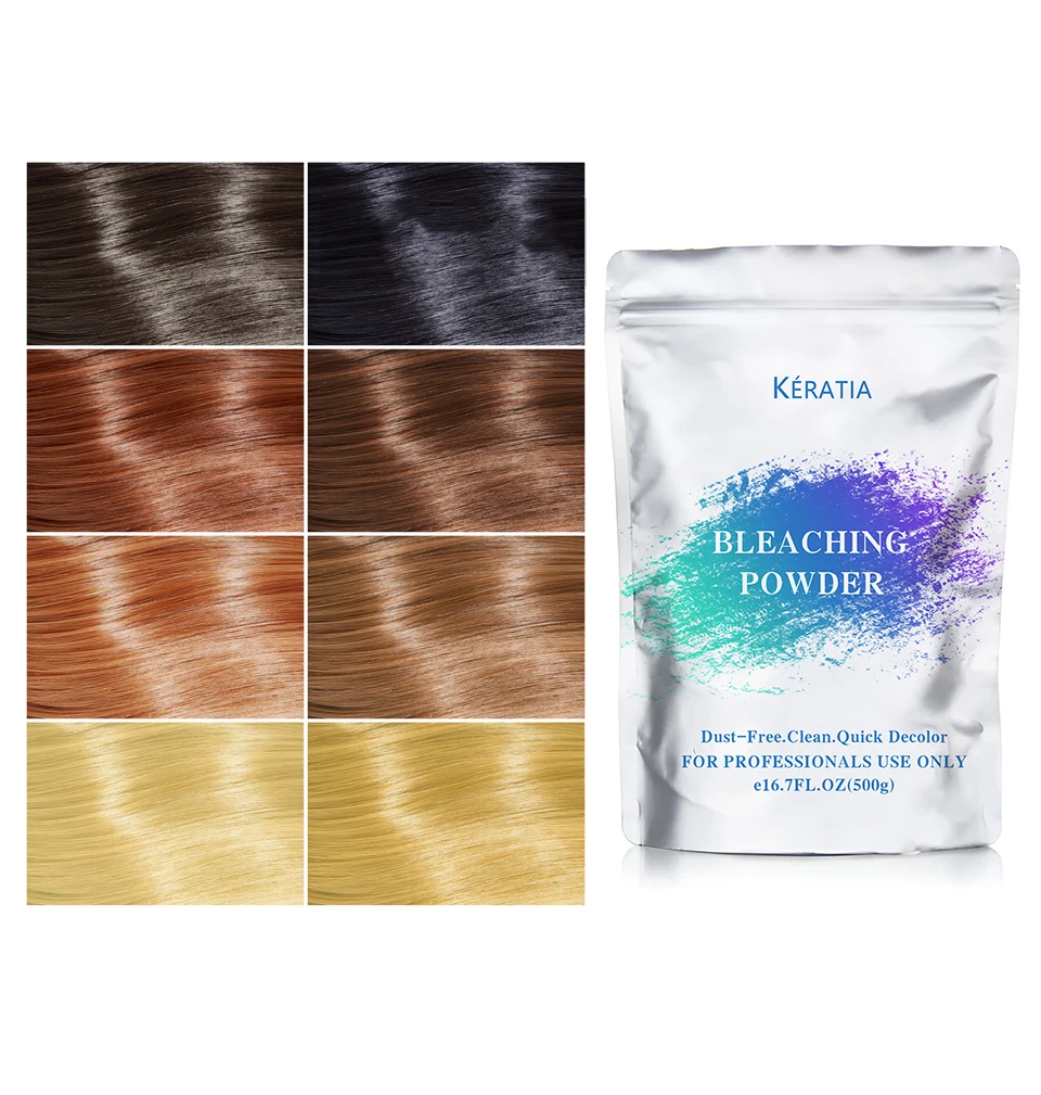 Salon Professional Strong Fade Dust Free Blue Hair Bleaching Powder for Hair Color Dye Lightener