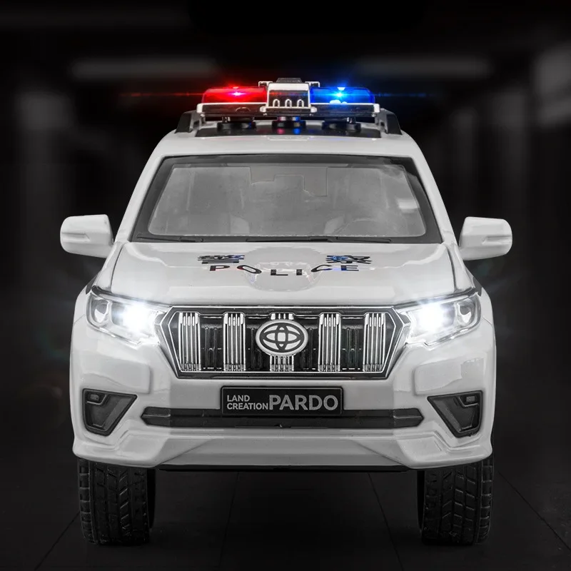 

1/24 Toyota LAND CRUISER Prado SUV Alloy Police Car Model Diecast Metal Toy Off-road Vehicles Car Model Simulation Toy Gift