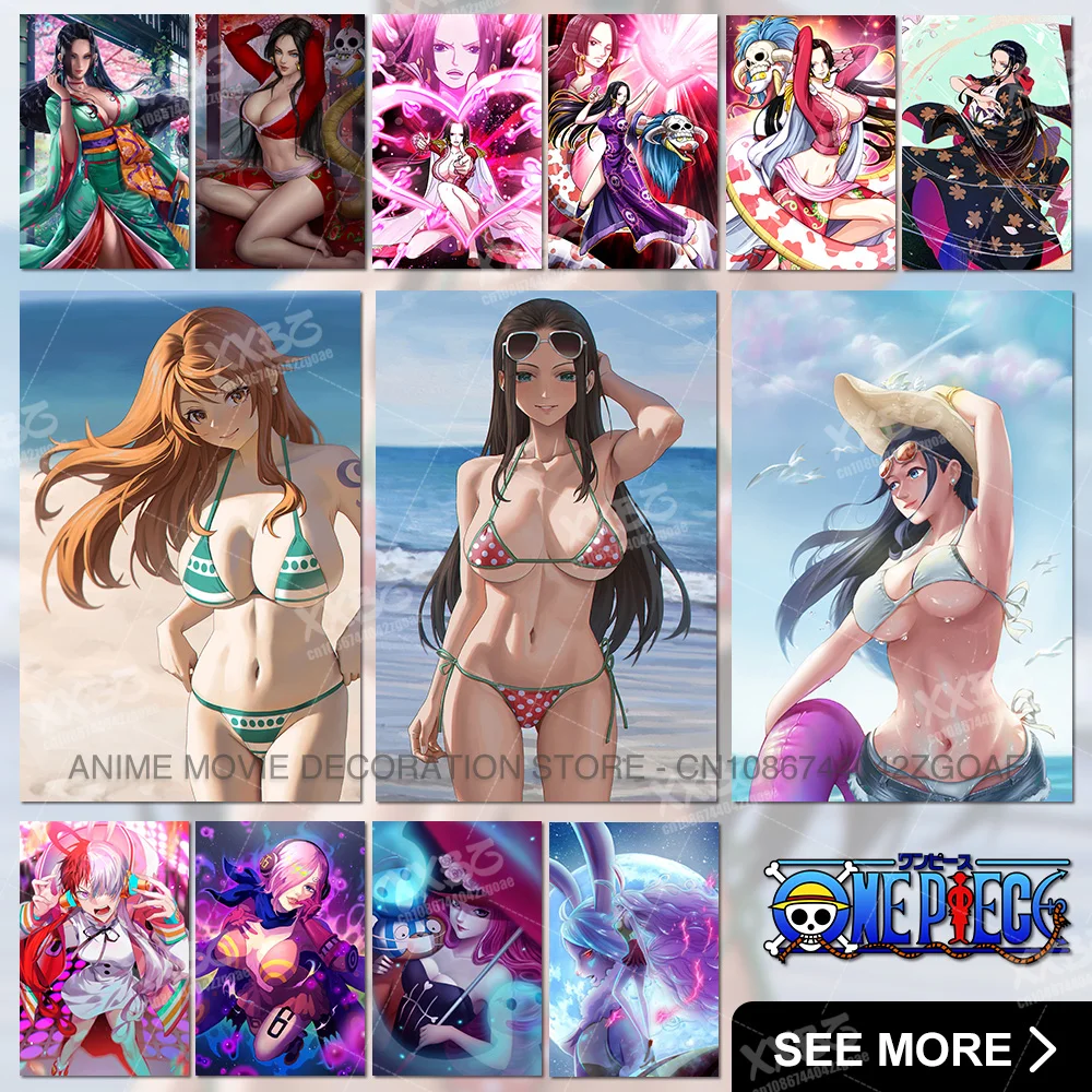 

ONE PIECE Poster Nami Painting Boa Hancock Home Decoration No Frame Anime Uta Wall Art Nico Robin Canvas Picture Perona Mural