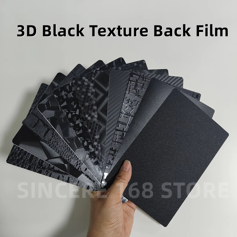 50 sztuk 3D tekstura tylna folia ochronna naklejka na maszynę do cięcia ostrzy uniwersalna folia do cięcia dekoracyjna tylna pokrywa dla iPhone'a