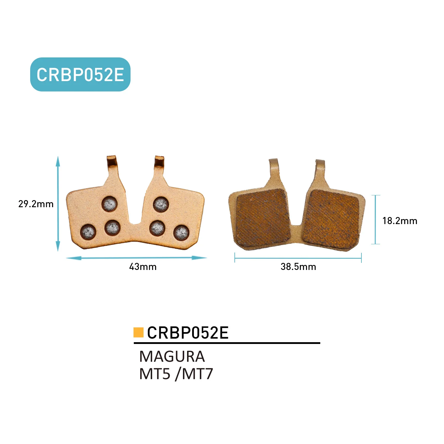 4PRS Sintered Metal Disc Brake Pads for Bike Cycling Compatible with SHIMANO SRAM AVID HAYES Magura Formula ZOOM - Set of 4 - view 4