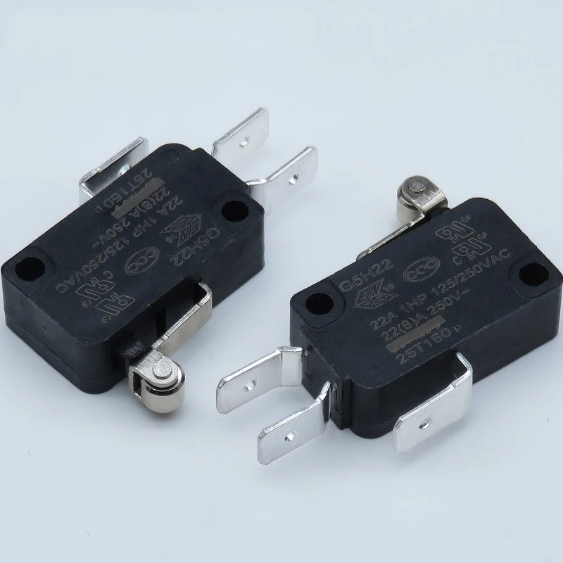 Silver contact G5H22 travel limit 3-pin microswitch with wheel handle, temperature resistance 150 ° C, 22A, 125/250V