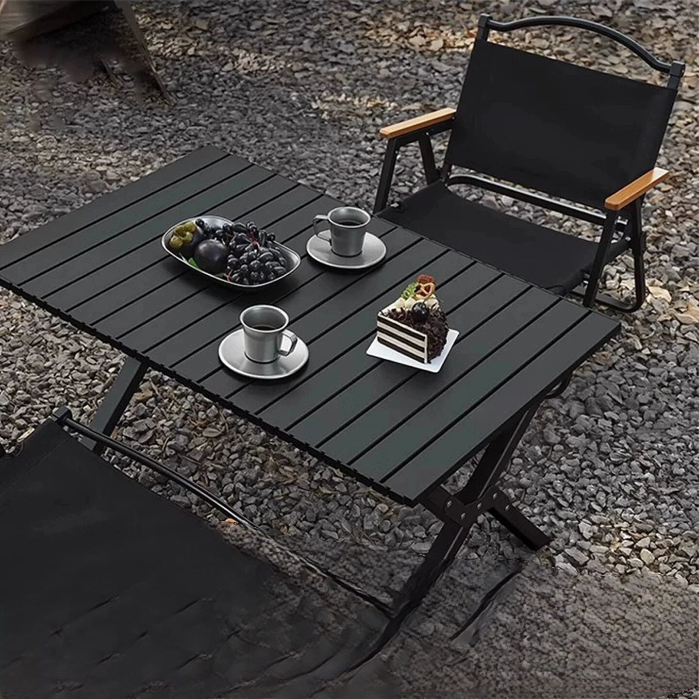 

Outdoor folding table, portable camping and picnic table and chair set, equipment and supplies for street vendors, coffee table.