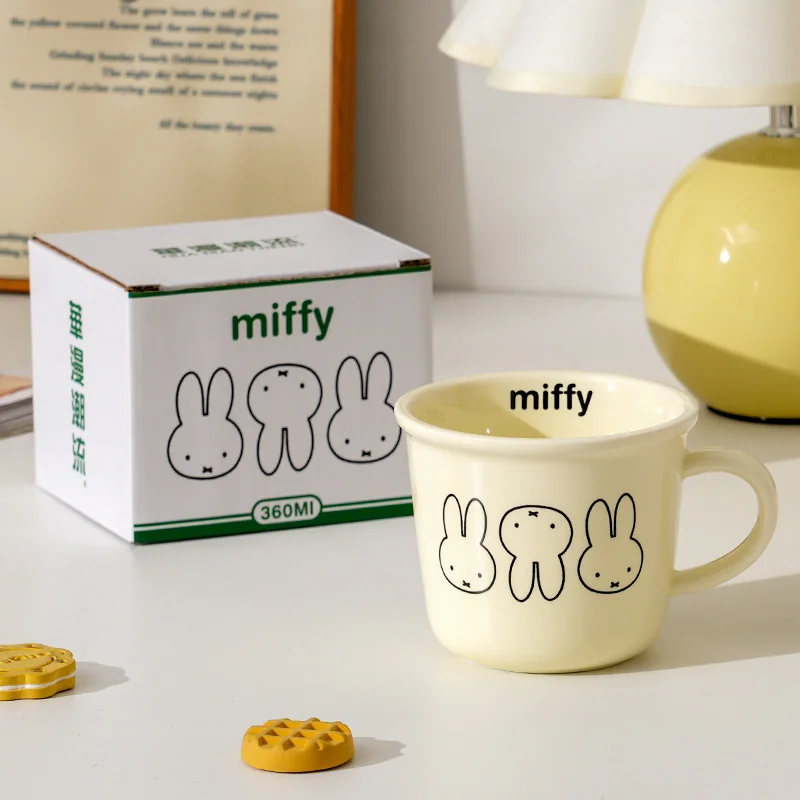 350ML Kawaii Miffy Keramische beker Grote capaciteit Melk Koffiemok Hoge temperatuurbestendigheid Hoge uitstraling Thuis Watermok Cadeau