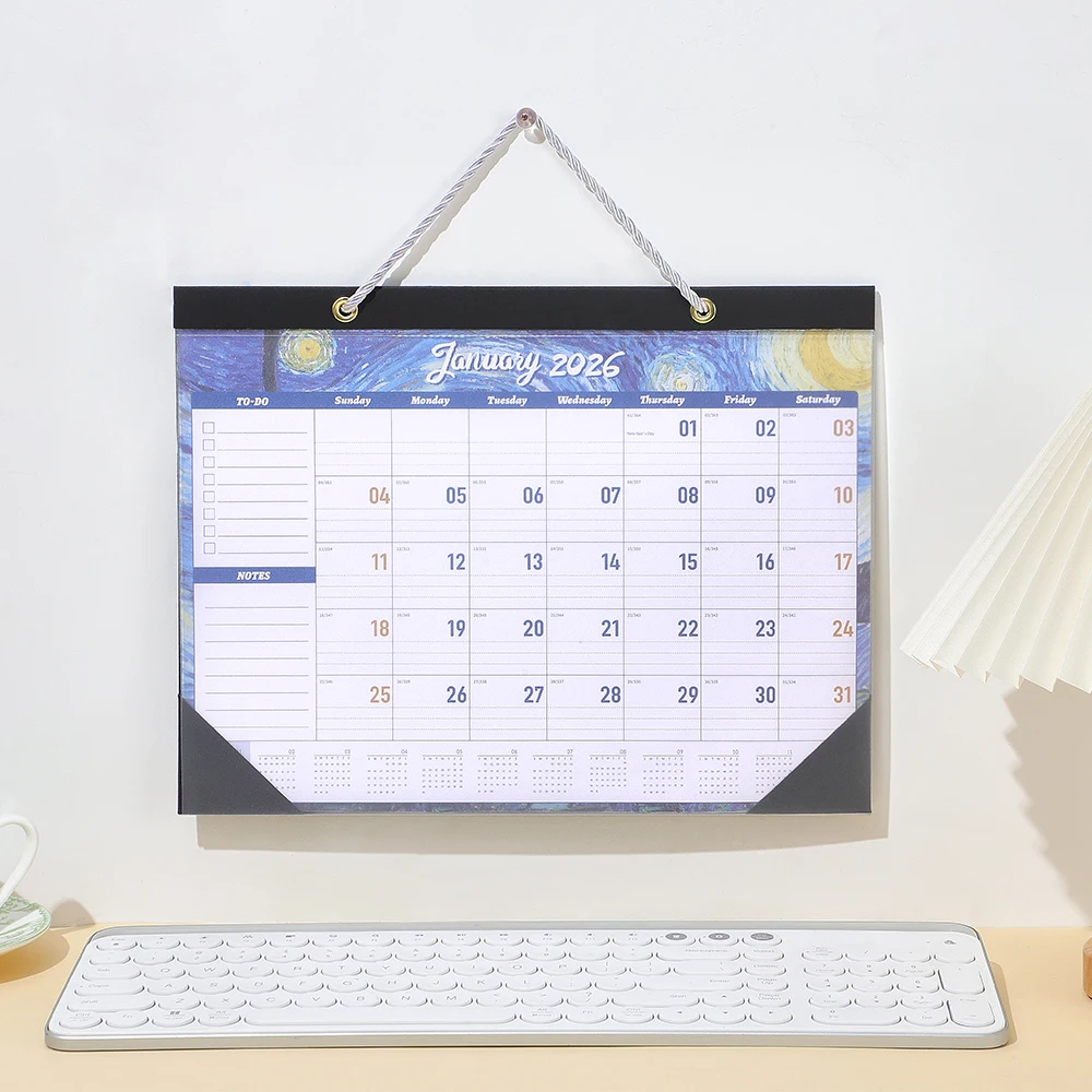 

Настенный календарь на 2026 от января 2026 — декабрь 2026 год. Календарь с ежемесячной росписью, планирование расписания для дома, школы, офиса