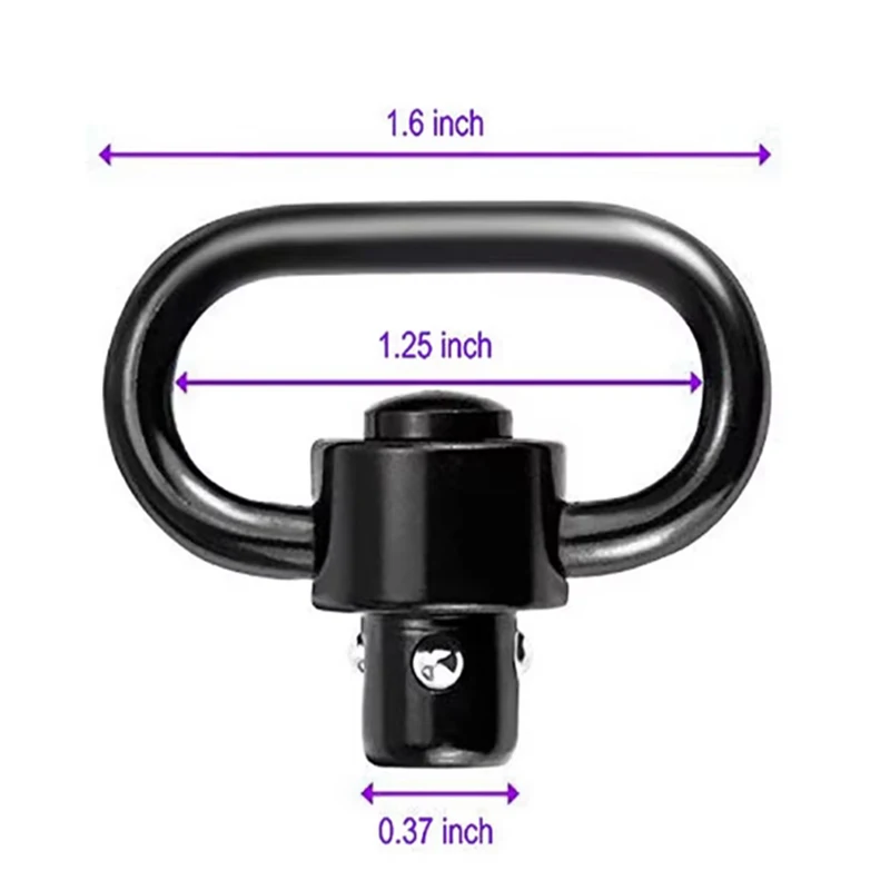 1/2 個 1.25 インチ QD スリングスイベルマウント高耐久クイックデタッチプッシュボタンスイベル 2 点スリング 360 用 ° 回転可能で取り付けが簡単 Q