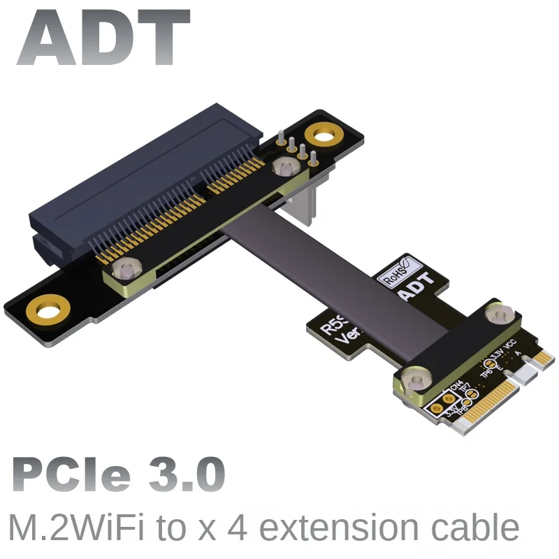 

ADT-Link M.2 WiFi A.E key The PCI-E 3.0X4 extension cable is supported