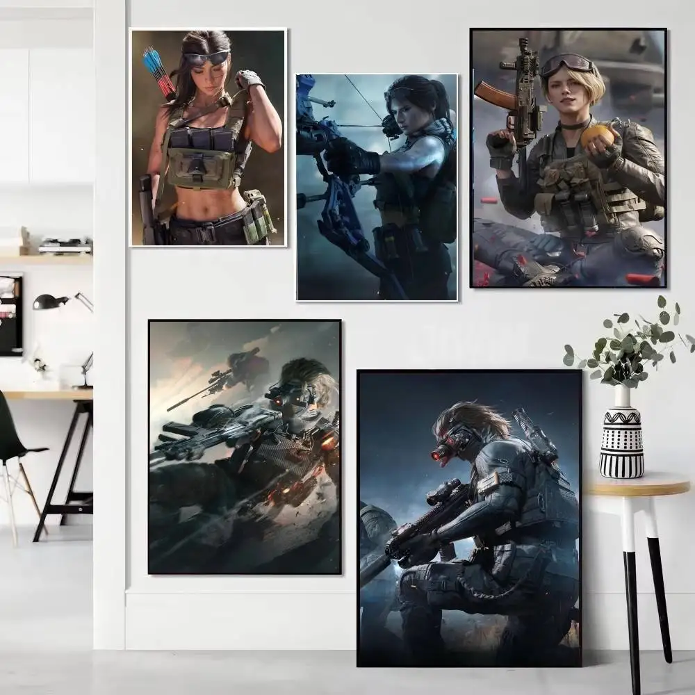 Hot Fps Game Anime D-Delta Force Posters HD Print Vintage Wall Art Decor for Home Study Room