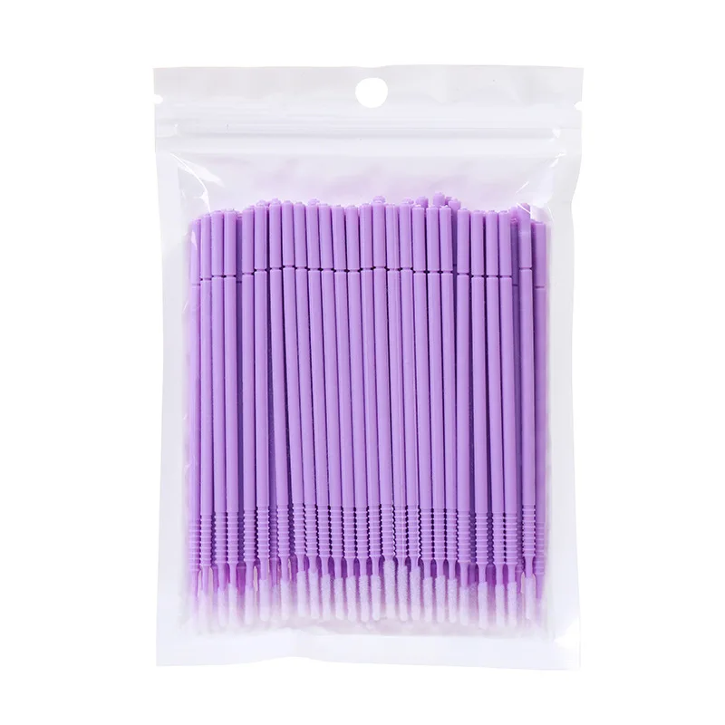 100 Stuks Microbrush Wimper Verlengborstel Wimper Lijm Reiniging Make-Up Borstels Wimper Extensie Benodigdheden Accessoires Micro Borstels