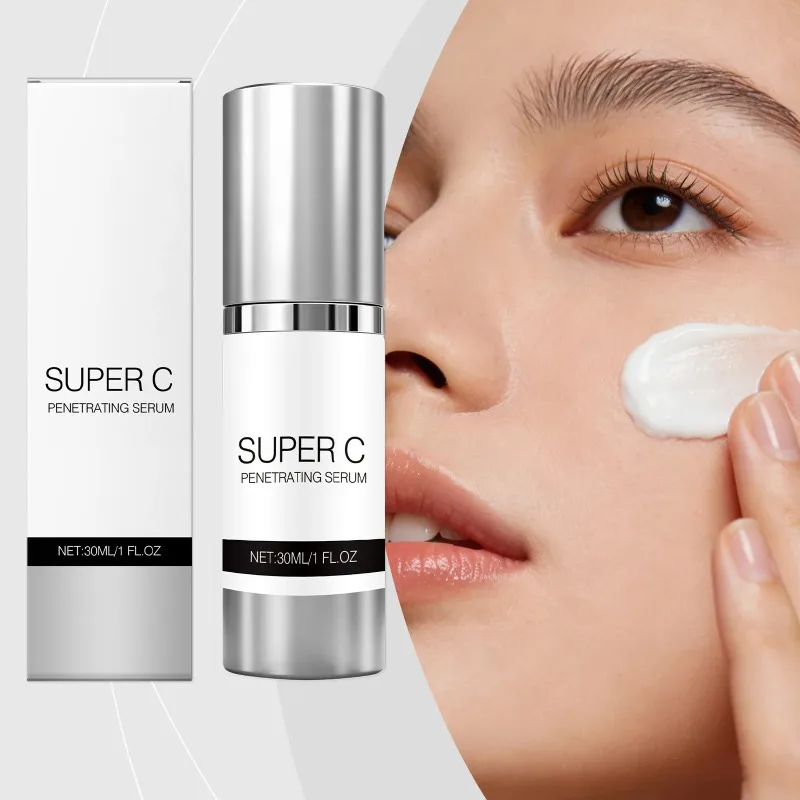 Essência Facial de Vitamina C para Pele Radiante, Redução de Linhas Finas, Manchas, Poros, Clareamento, Hidratação e Firmamento