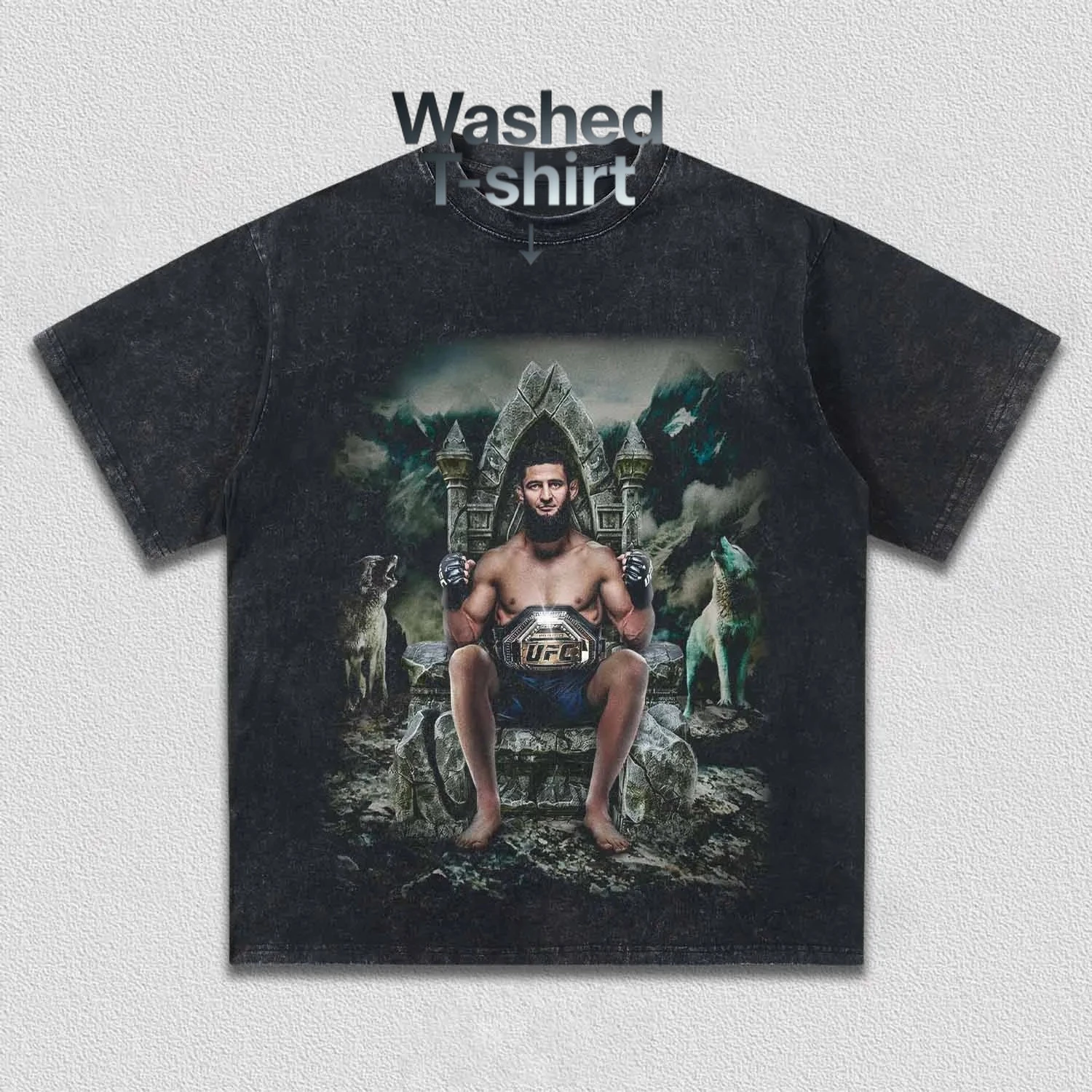 

Лето 2026, женская футболка UFC Brand Islam Makhachev с графическим мытым принтом, унисекс, винтажная, с короткими рукавами, большие размеры, боксерская, повседневная, Y2k