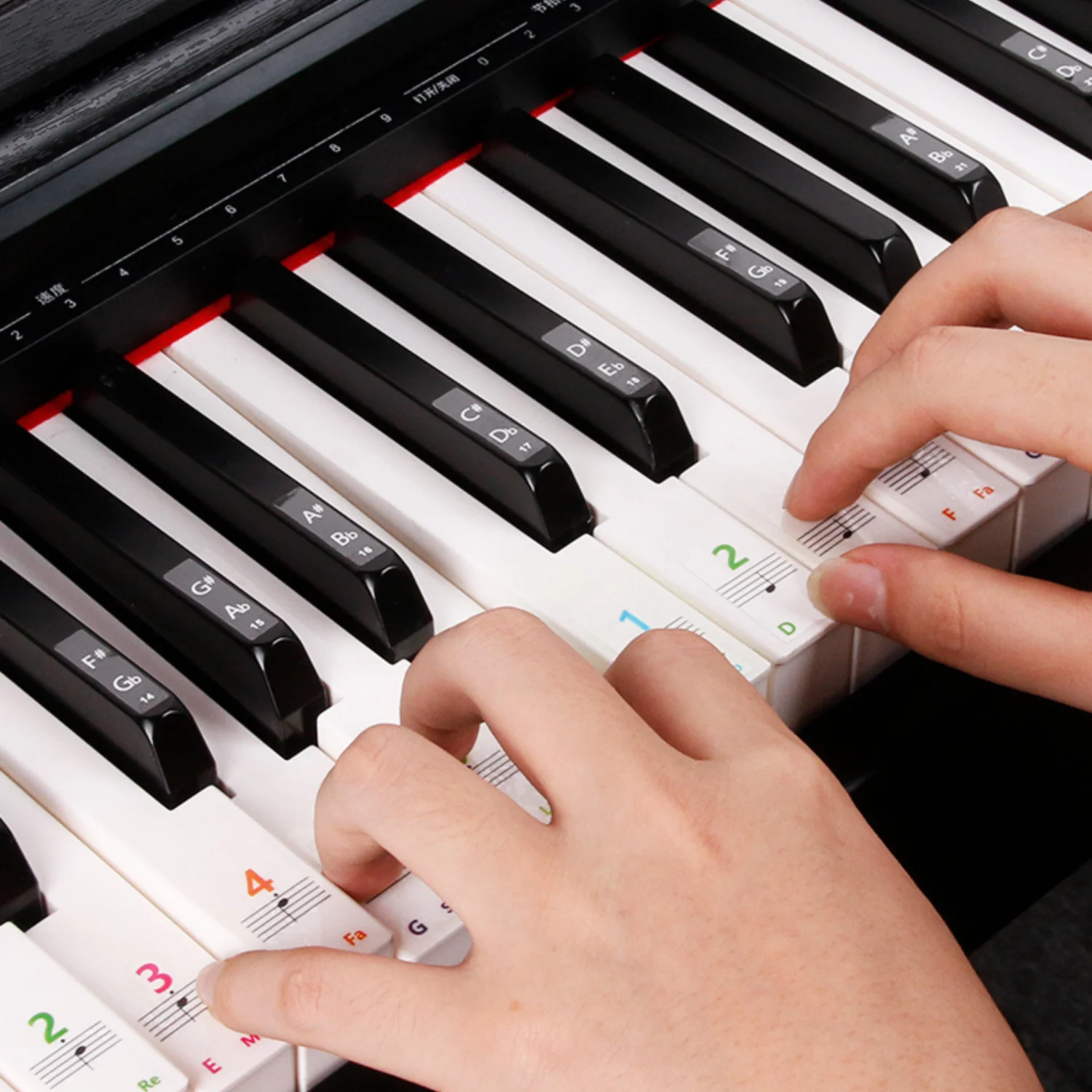 ملصقات لوحة مفاتيح البيانو، مناسبة لمفاتيح 88/61/54/49/37، كبيرة وسهلة التذكر، للتعلم، ملصقات ملاحظة للمبتدئين