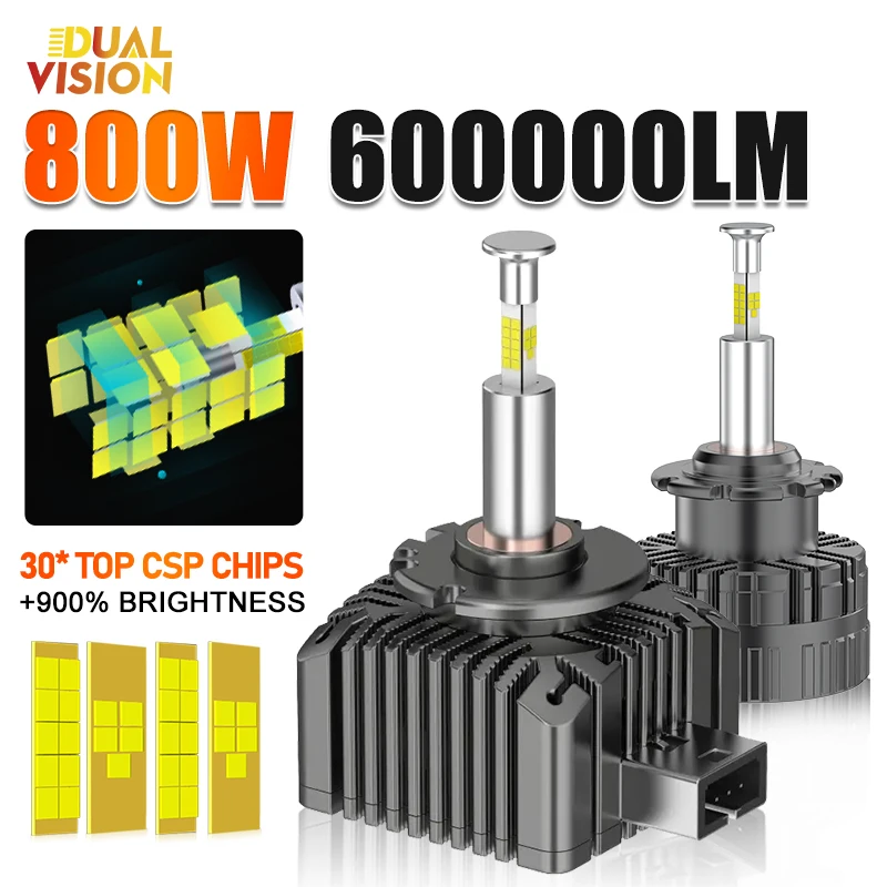 

360 Led D1S D3S D4S D2S D5S Headlight Canbus Bulbs CSP Led Super Bright D1R D4R D2R D3R Xenon Turbo Auto Lamp For Projector Lens