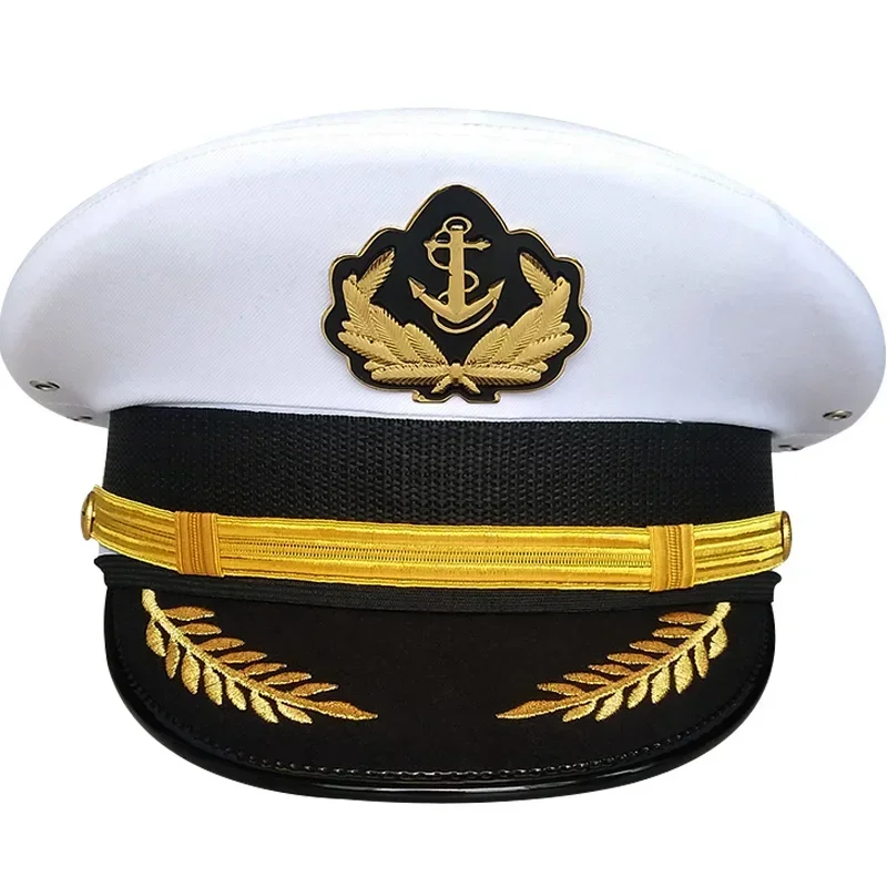 US Naval Caps U.S. Yacht Captain Hat Sailor Officer Visor Ship Cap Boat Hats for Adult Kid Men Women