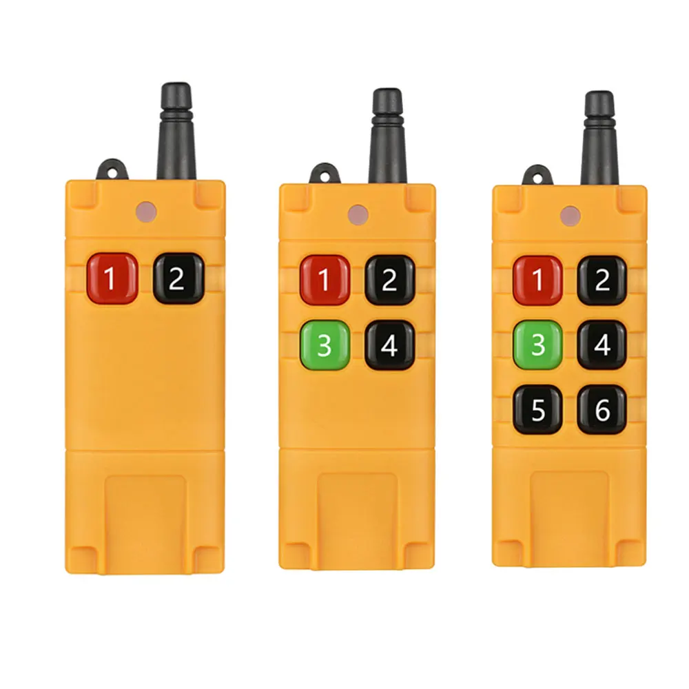 

High Power 433Mhz Waterproof Drop-proof Industrial Wireless Remote Control 2/4/6 Button Learning Code 1527 Controller