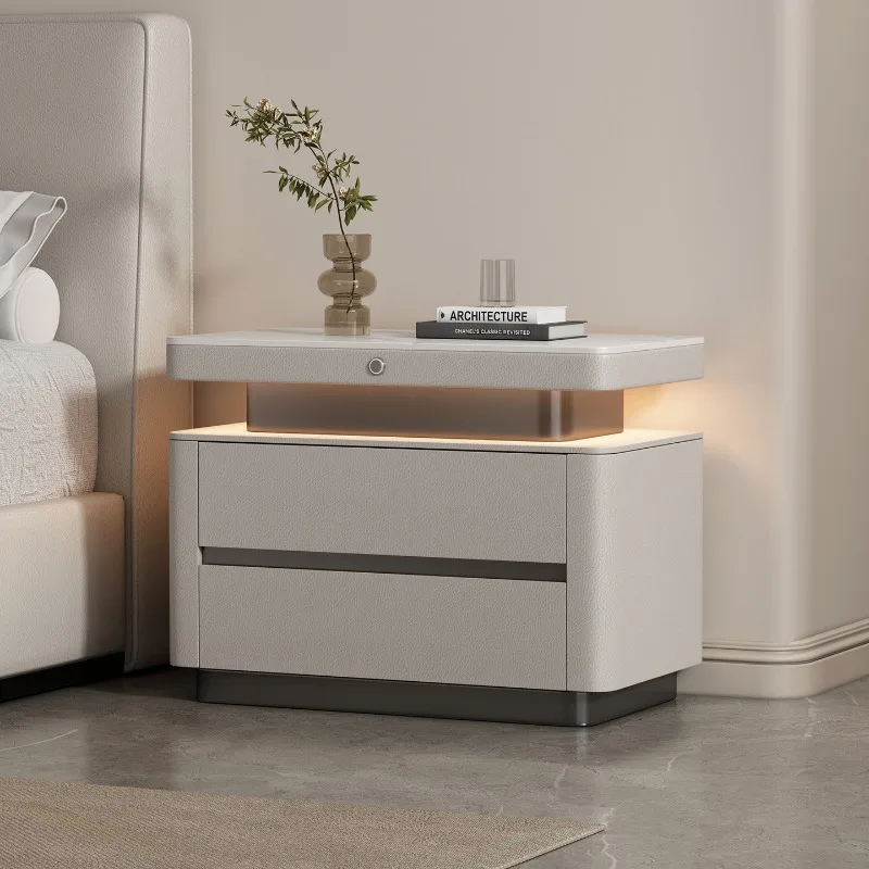 

Living Room Luxury Nightstand Mini Desk White Comfortable Trendy Bedside Table Bedroom Storage Mesa De Noche Hotel Furniture