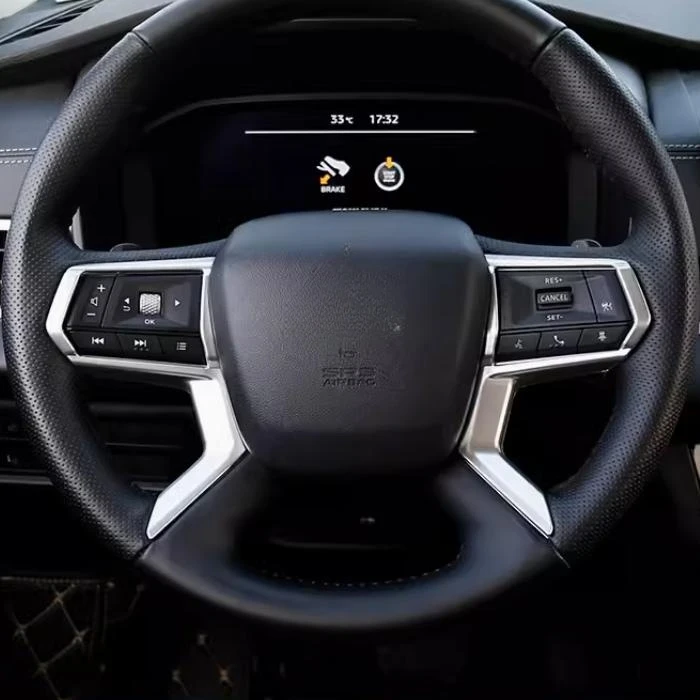 

Car Steering Wheel Trim Control Button Frame Car Steering Wheel Black Badge Logo Car Steering For Mitsubishi Outlander 2023 2024