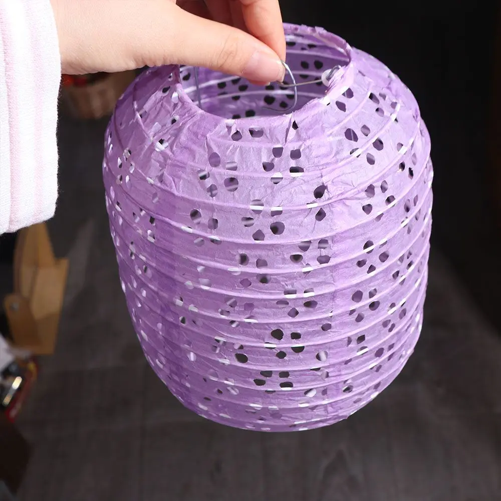 Cylindrical Paper Lantern Chinese Style Portable Colored Hanging Lampion - Detail 1