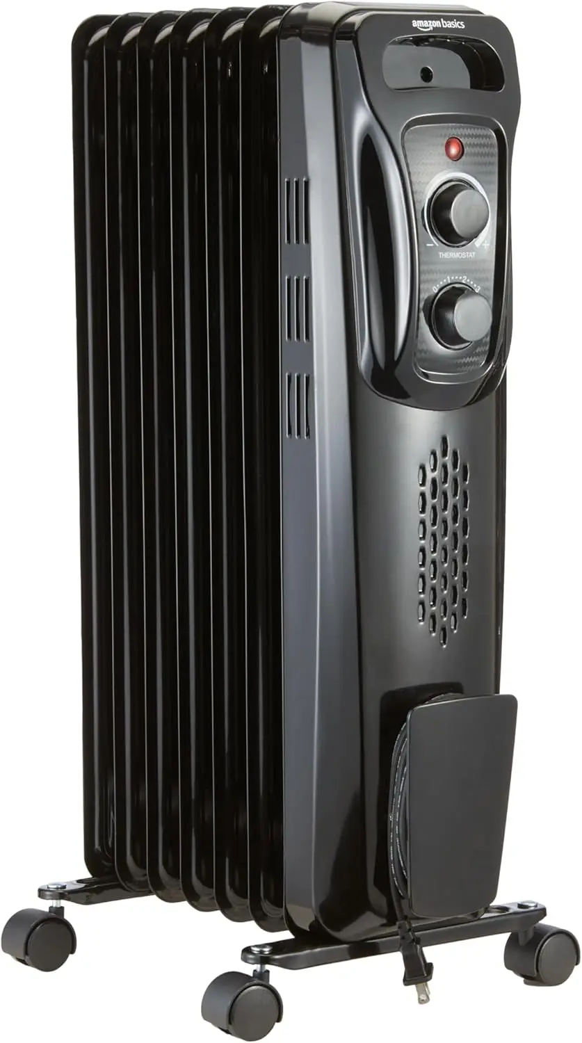 

Portable Oil Radiator Heater with 3 Heat Settings, Over-Heat Protection, ETL Safety, 1500W for Indoor Use