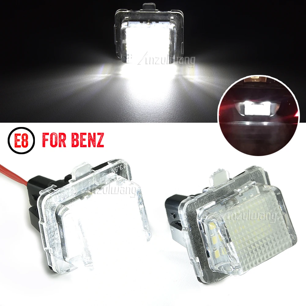 For Mercedes Benz CLA Class W204 W221 W212 W216 W166 W231 C117 R172 LED License Plate Light Car Number Lamp Luces