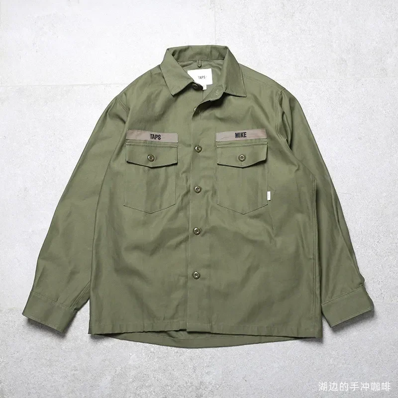 Japanese cbw ls cotton two-pocket tooling long-sleeved loose shirt jacket