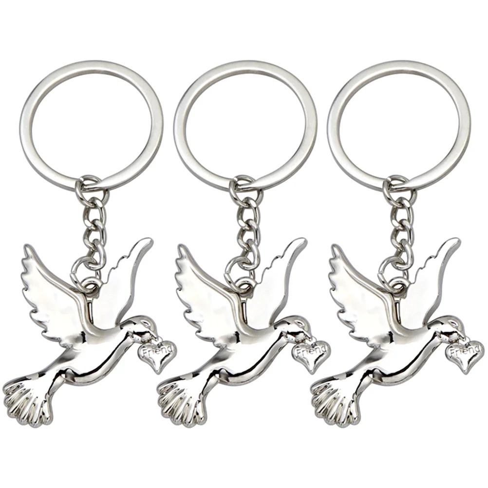 Peace Dove Keychain Festive Gift Decorative Bag Pendant Purse Charm Ornament Rings