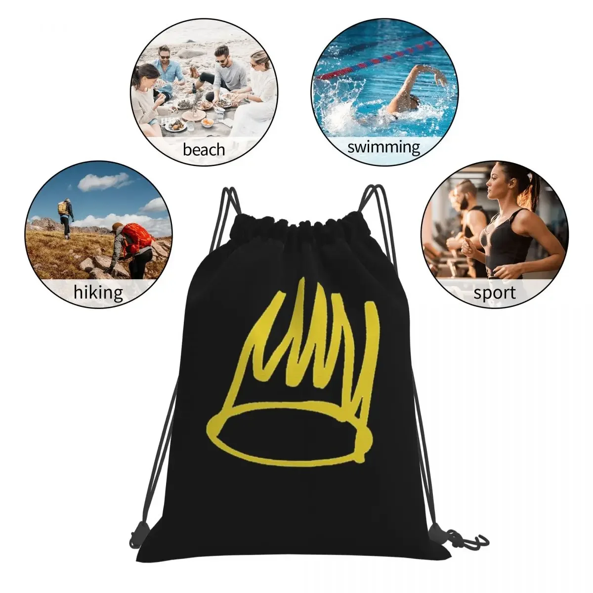 Born Sinner-mochila multifunción para hombre y mujer, bolsa deportiva portátil con cordón, bolsillo para estudiantes