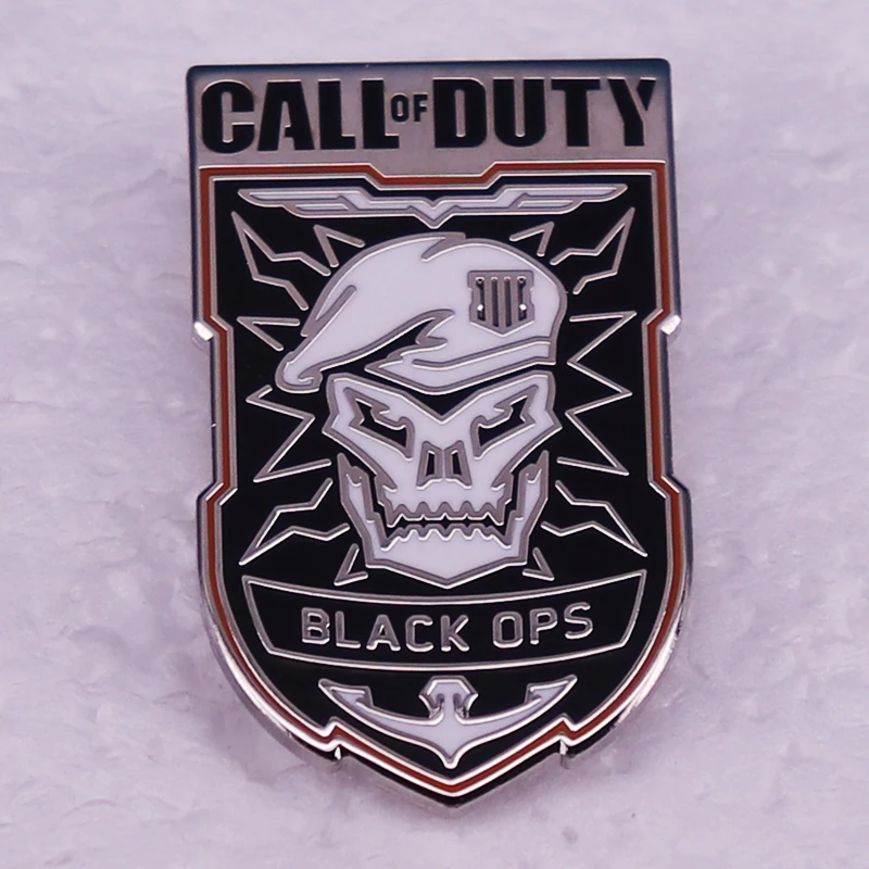 Call of duty enamel pin black ops metal badge game brooches fans gift