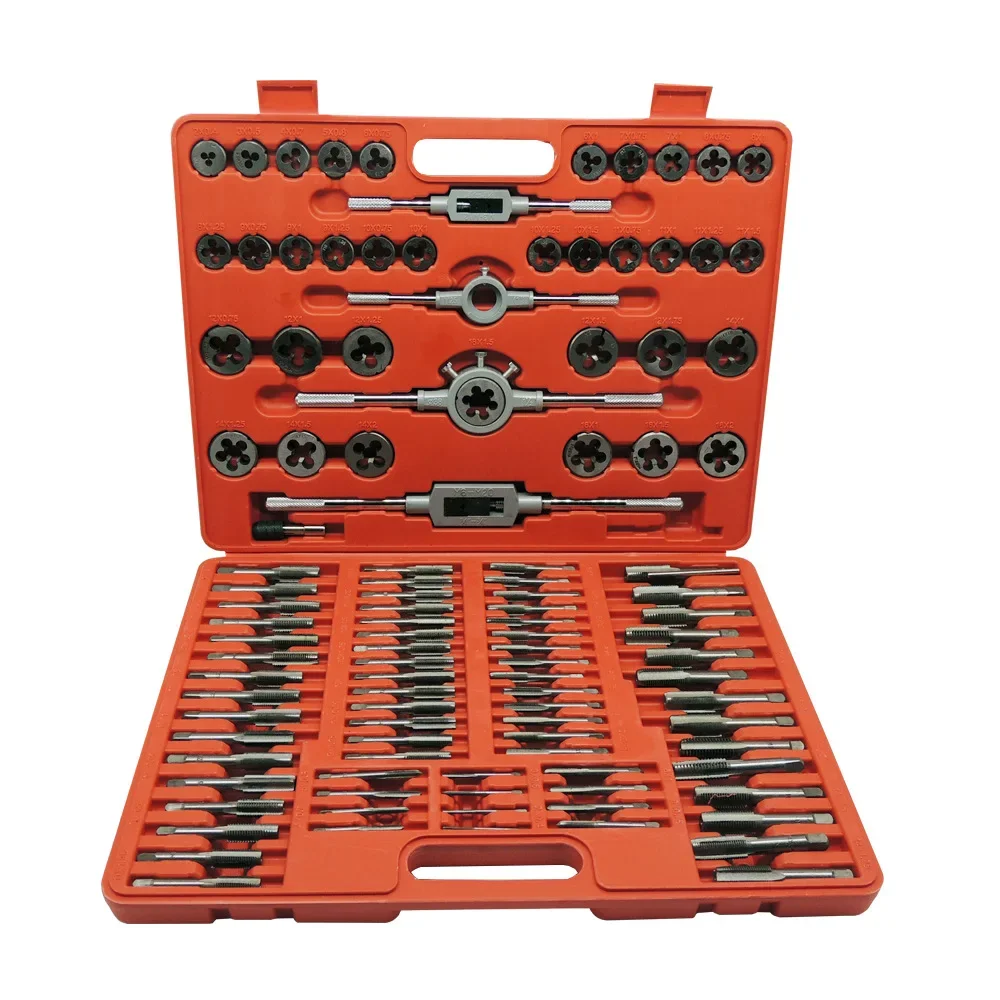 1set Tap and Die Set 110pcs M2-M18 Screw Thread Metric Tap Die Sets of Hand Tools Kit Hand Threading Tools For Metal Working