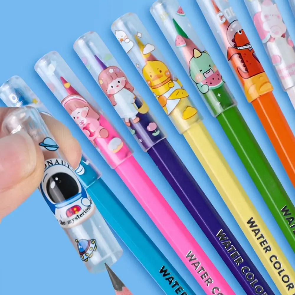 Pencil Protective Cover Pen Pencil Caps Stationery Grip Multi-pattern Pencil Extender Pencil Protector Pen Topper Covers School