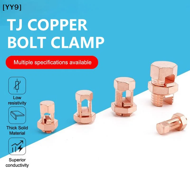 New TJ Series Split Bolt Connector Sturdy Durable Copper Bolt Clamp Copper Split Bolt[YY9]