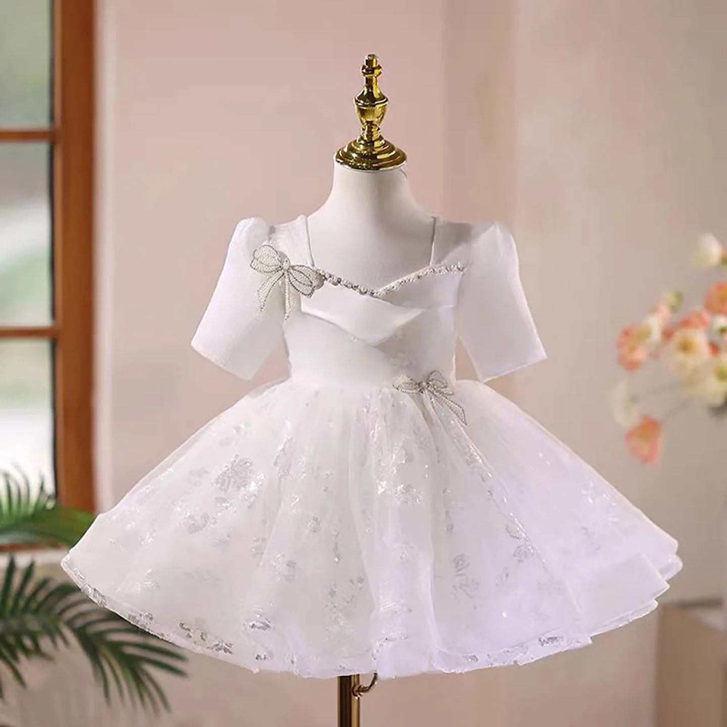 

Evening Dress Princess Gown Flower Girl Wedding Kids Piano Recital Birthday Pageant Formal Children Outfits Vestidos Bridesmaid