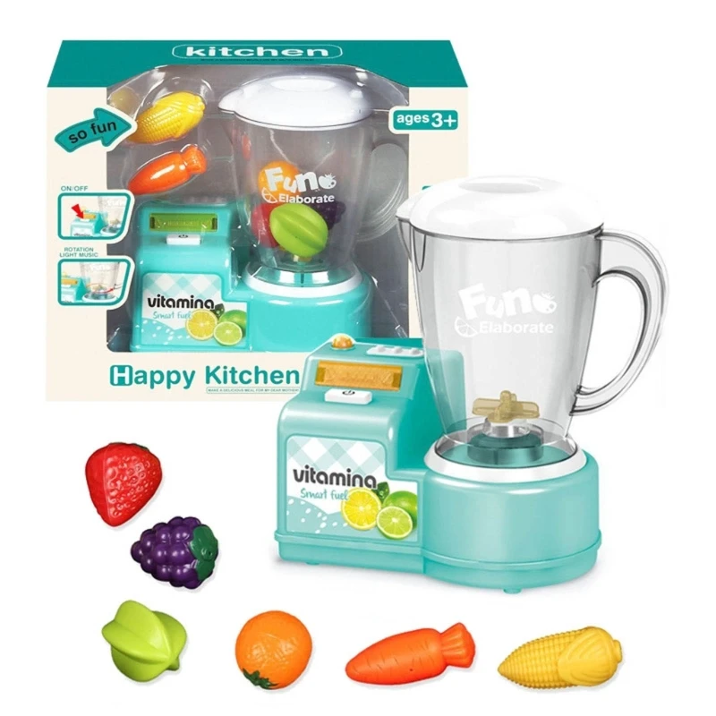 Kitchen Playset Toy Educational Learning Pretend Kitchen Juice Blender  Accessories Set Gifts for Kids 3 Years & Up Dropshipping