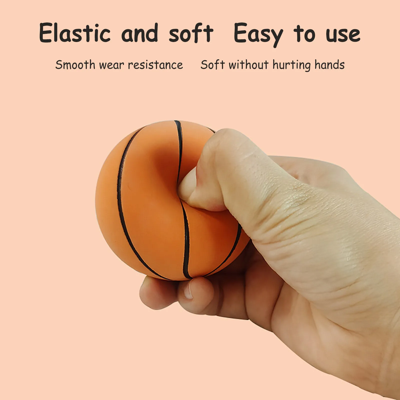 دفع فقاعة المطاط نطاط كرة سلة صغيرة 6 سم ألعاب مرنة عالية جوفاء نفخ الأطفال في الهواء الطلق يده المنقب #5