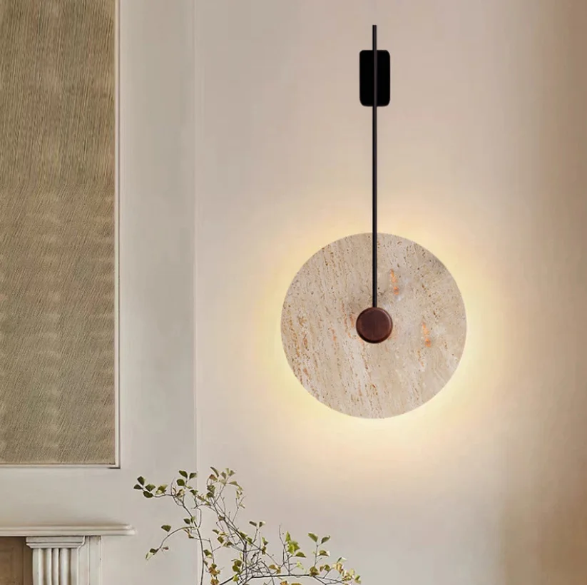 

Wabi-sabi Bedroom Headboard Wall Lamp Iron LED Nordic Hotel Light Luxury Designer Living Room Background
